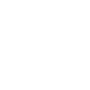 Ícono de casa con utensilios de cocina en blanco y negro, representando la venta de artículos del hogar, mascotas y juguetes